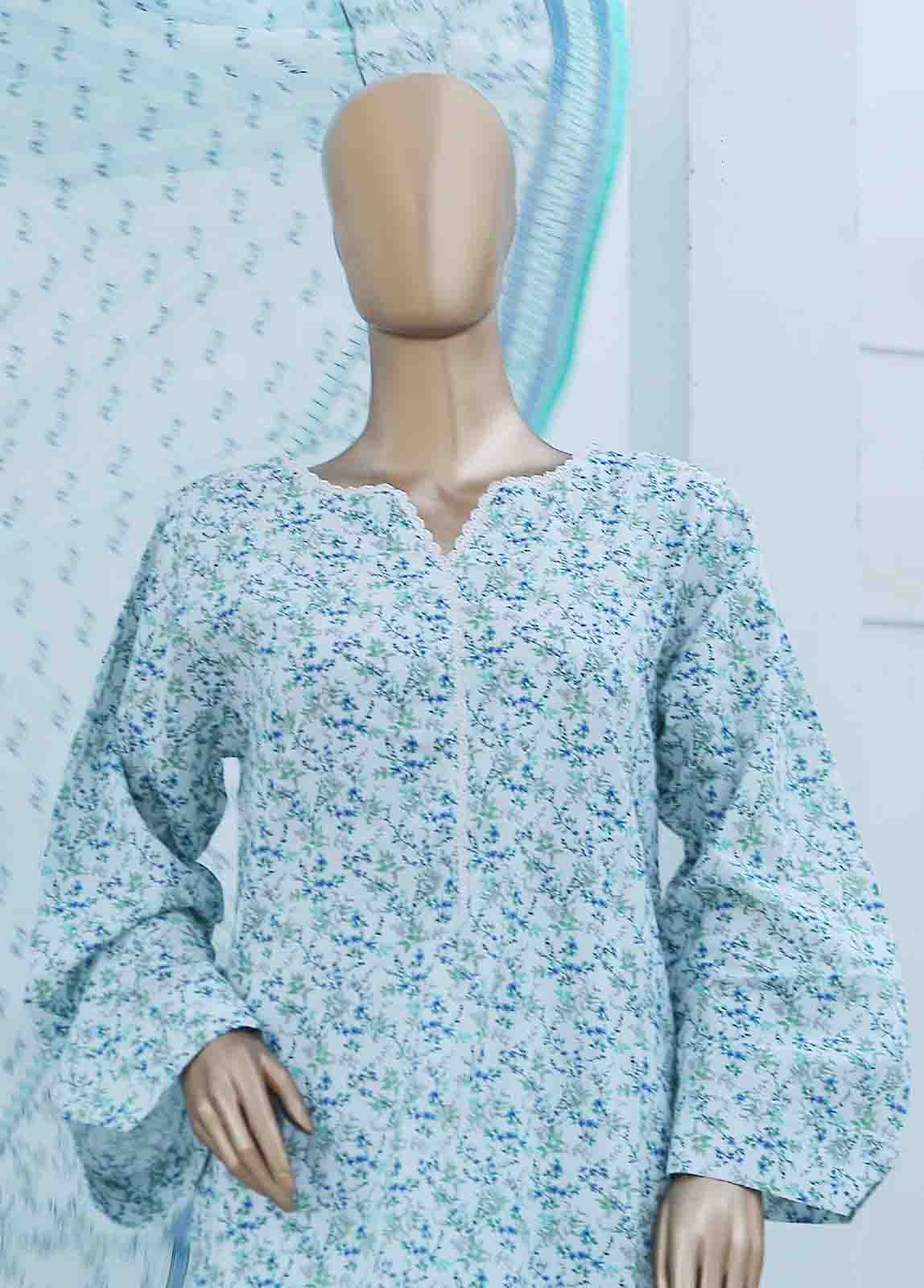 Bin Saeed Fabric - WCF-021-3 Piece Lawn Printed