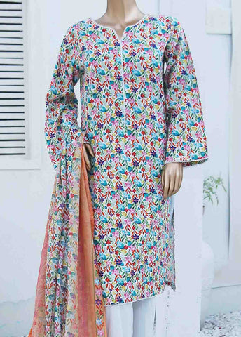 Bin Saeed Fabric - WCF-022-3 Piece Lawn Printed