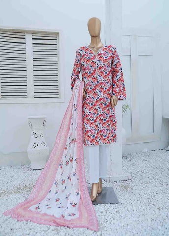Bin Saeed Fabric - WCF-023 -3 Piece Lawn Printed