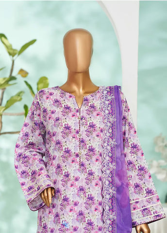 3 Piece MultiColor Embroidered Lawn Shirt with Farshi Trouser & Embroidered Dupatta