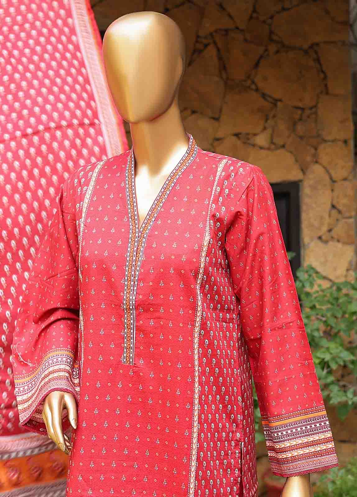 Bin Saeed Fabric - WCF- 016 - 3 Piece Printed Stitched Suit