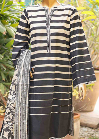 Bin Saeed Fabric - WCF- PR- 0018 - 3 Piece Printed Stitched Suit