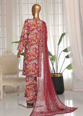 Bin Saeed Fabric - WCK-001 C-3 Piece Printed Stitched Suit