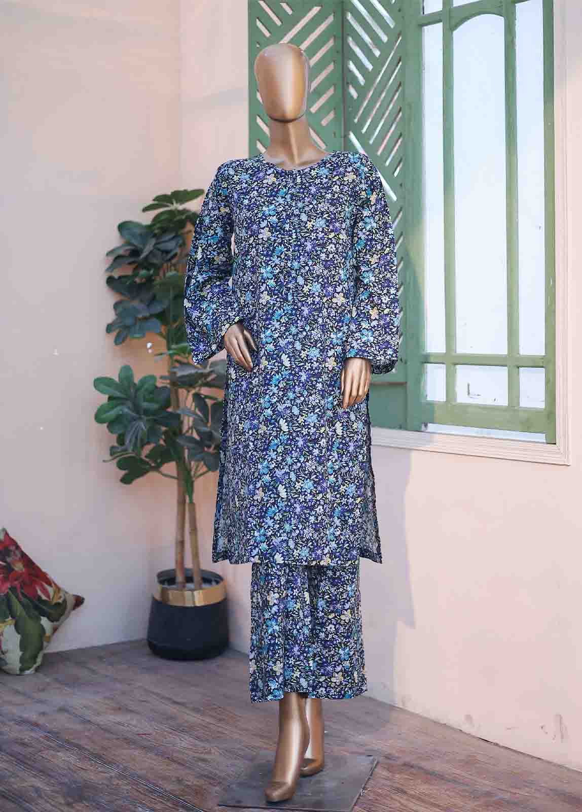 Bin Saeed Fabric - WCK-002- 2 Piece Printed Stitched Co-ords