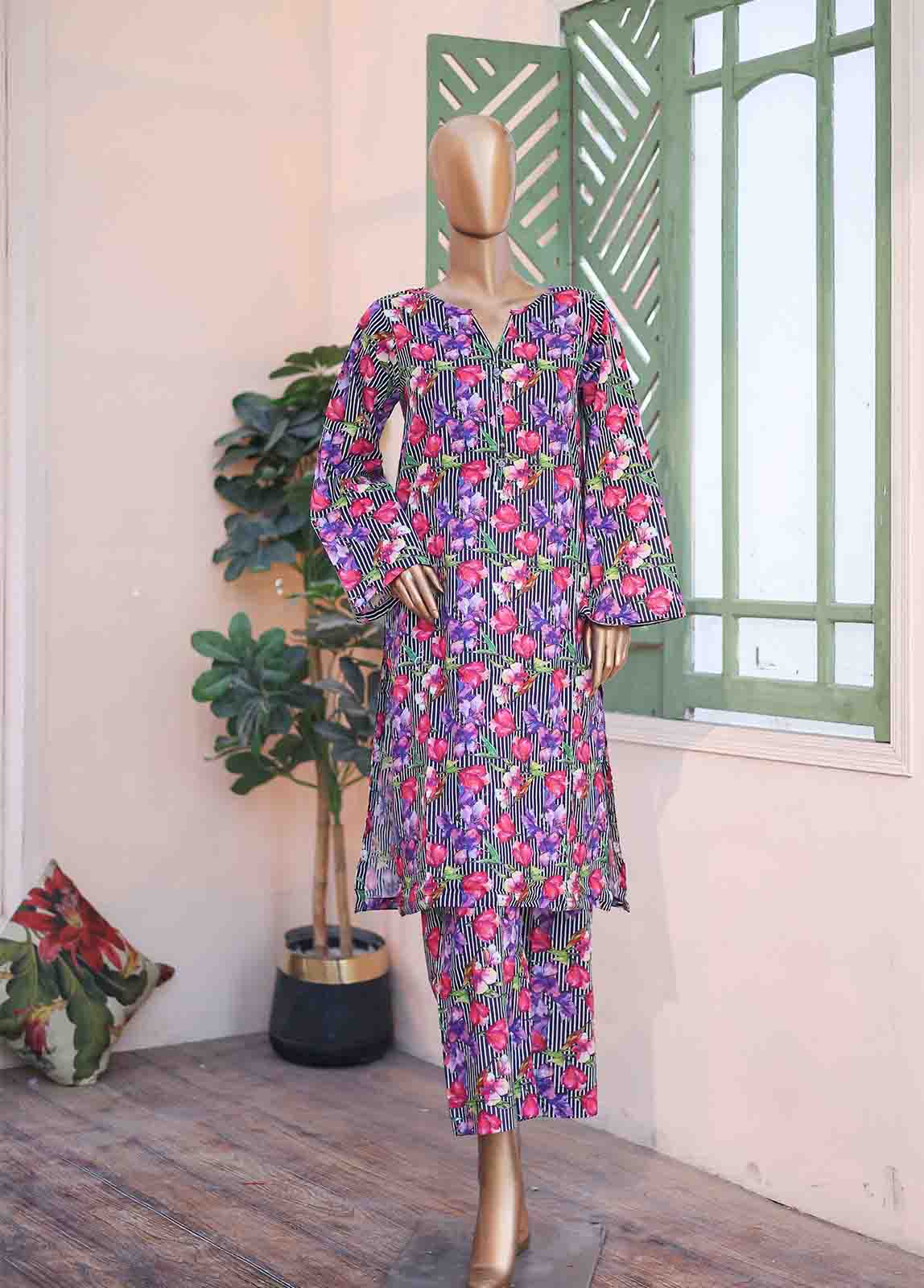 Bin Saeed Fabric - WCK-003- 2 Piece Printed Stitched Co-ords