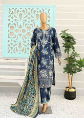 WCK-007 -3 Piece Khaddar Chikankari Stitched Suit