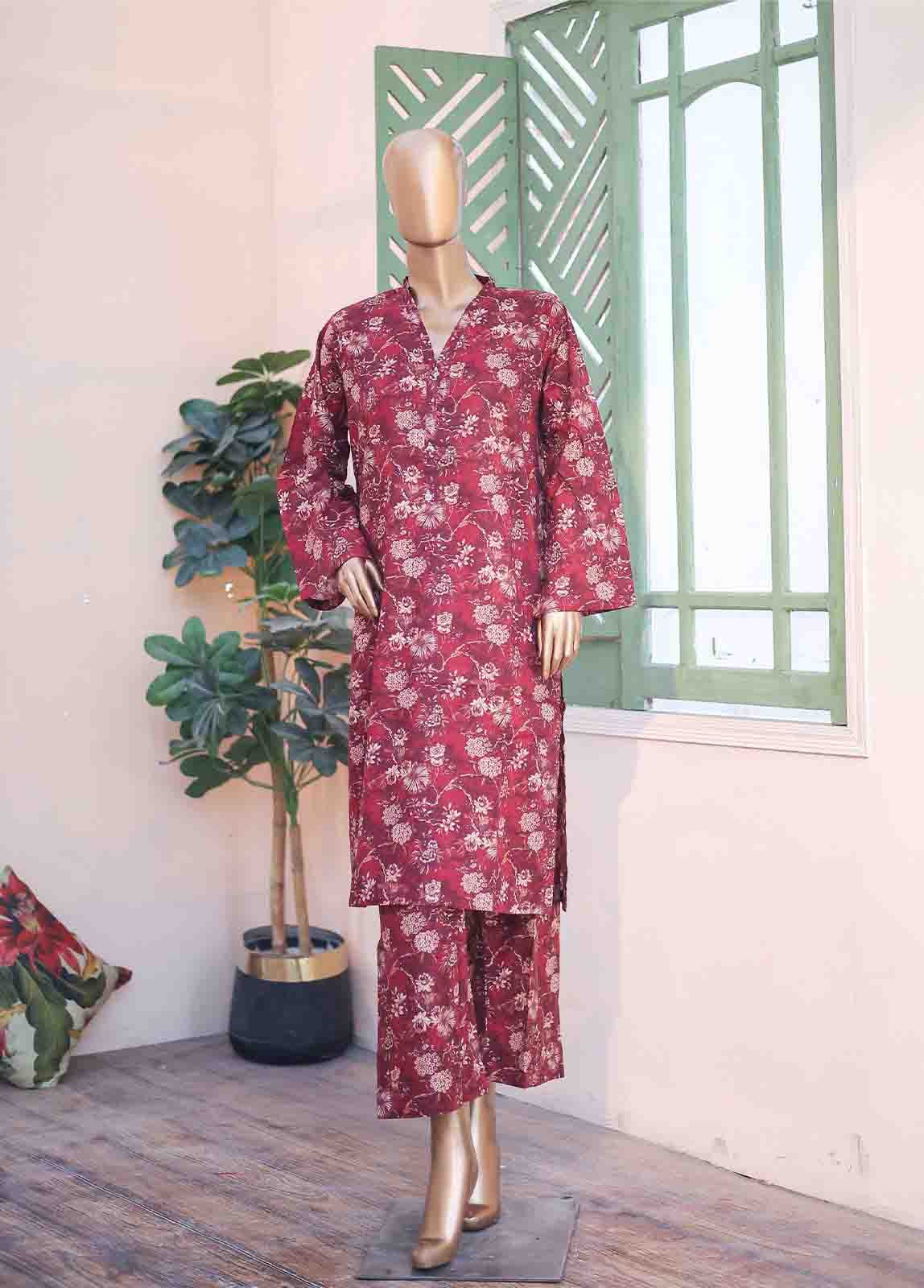 Bin Saeed Fabric - WCK-011- 2 Piece Printed Stitched Co-ords