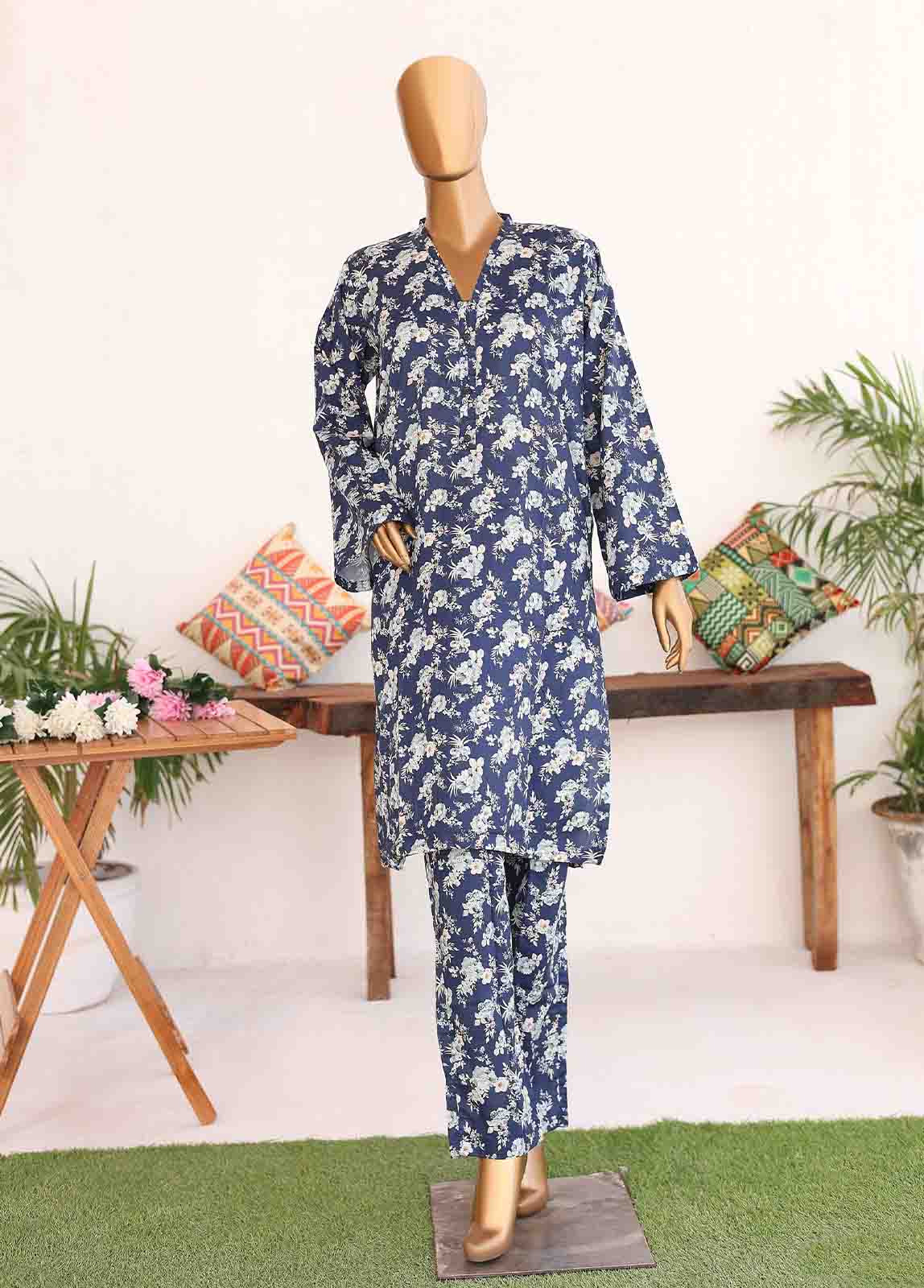 Bin Saeed Fabric - WCK-012- 2 Piece Printed Stitched Co-ords