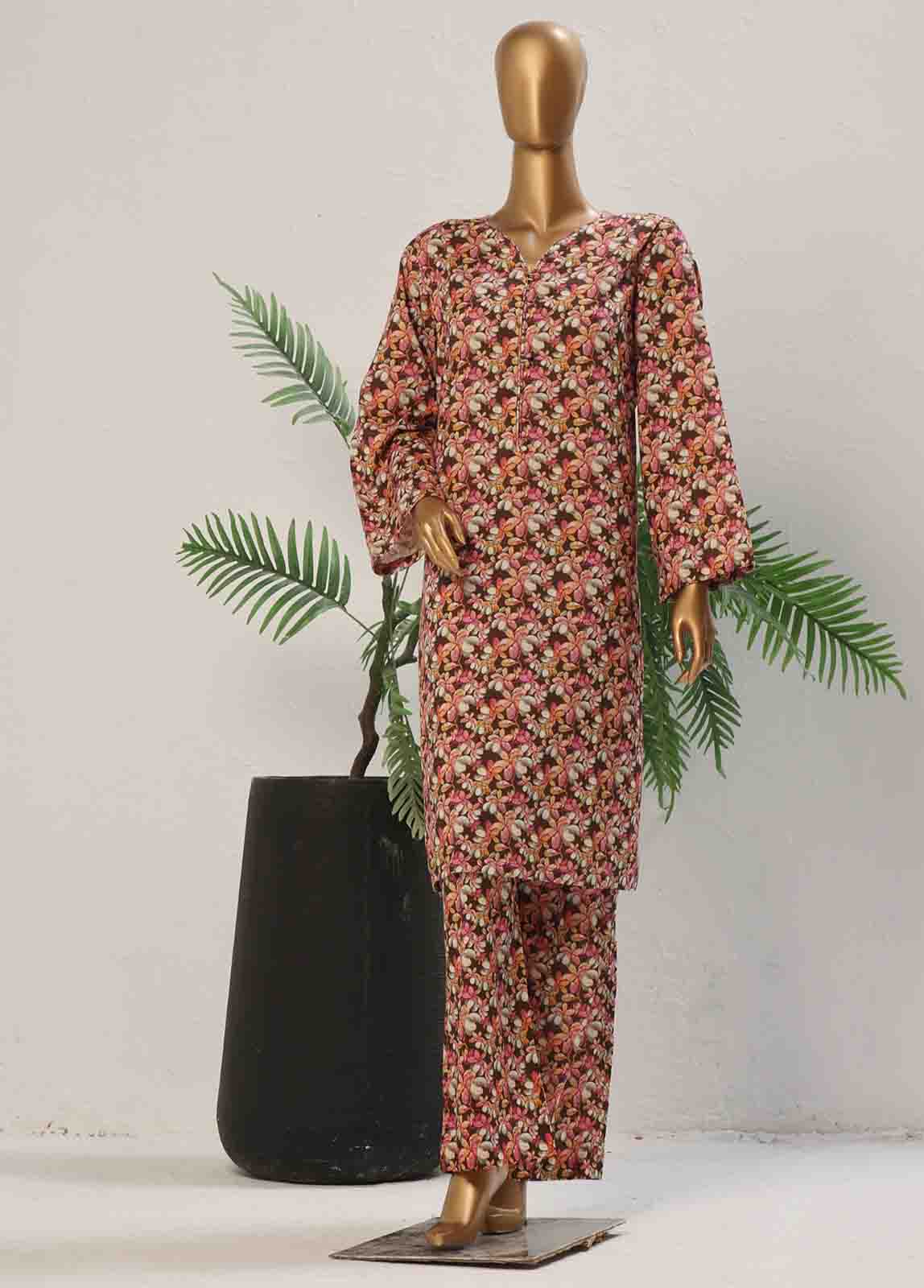 Bin Saeed Fabric - WCK-017- 2 Piece Printed Stitched Co-ords