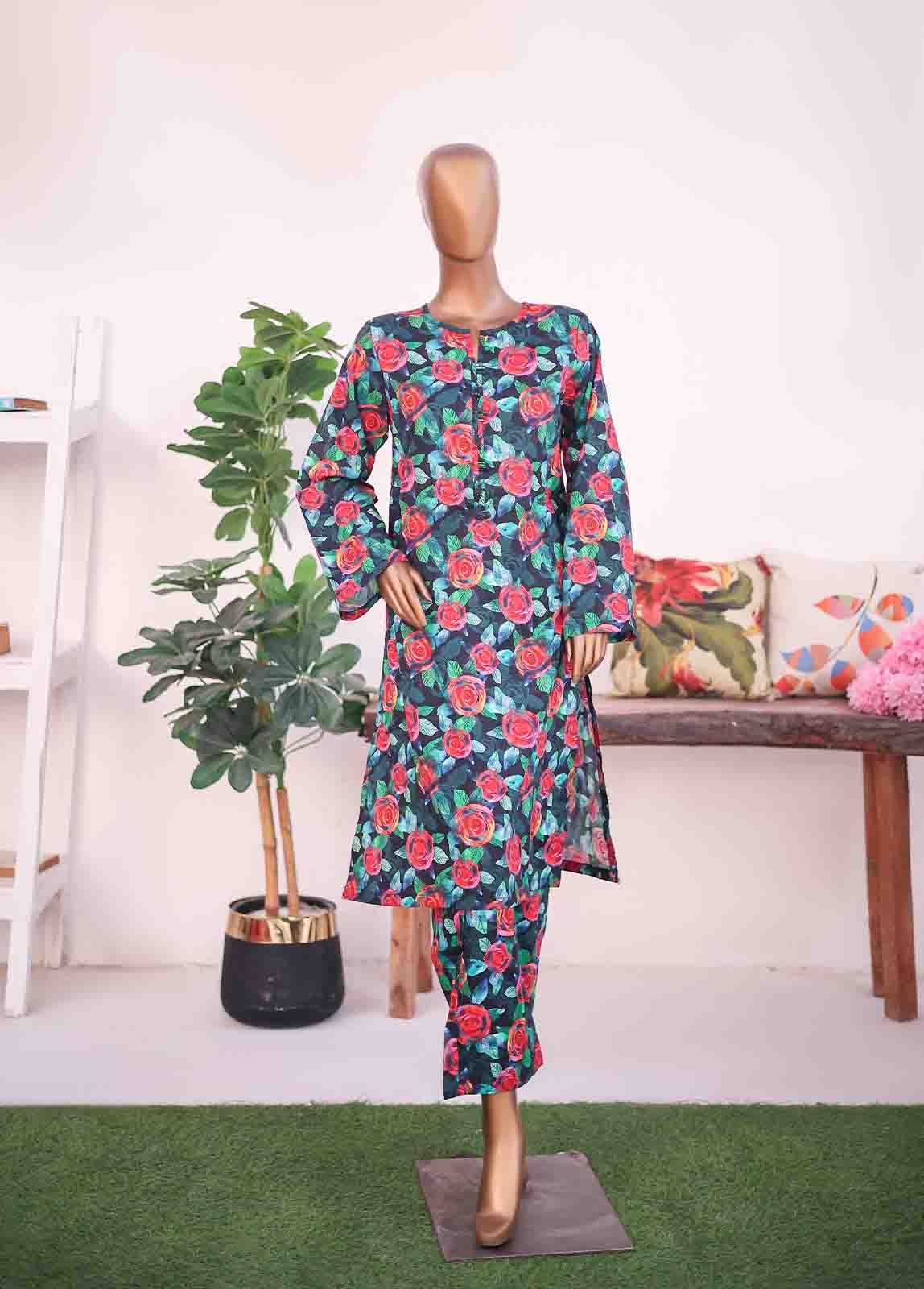 Bin Saeed Fabric - WCK-018- 2 Piece Printed Stitched Co-ords