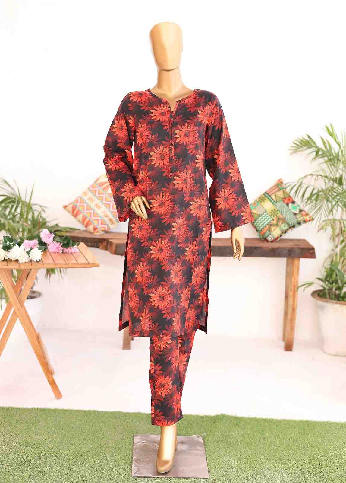 Bin Saeed Fabric - WCK-023- 2 Piece Printed Stitched Co-ords