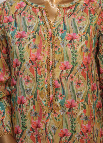 Bin Saeed Fabric - WCK-027- 3 Piece Printed Stitched Suit