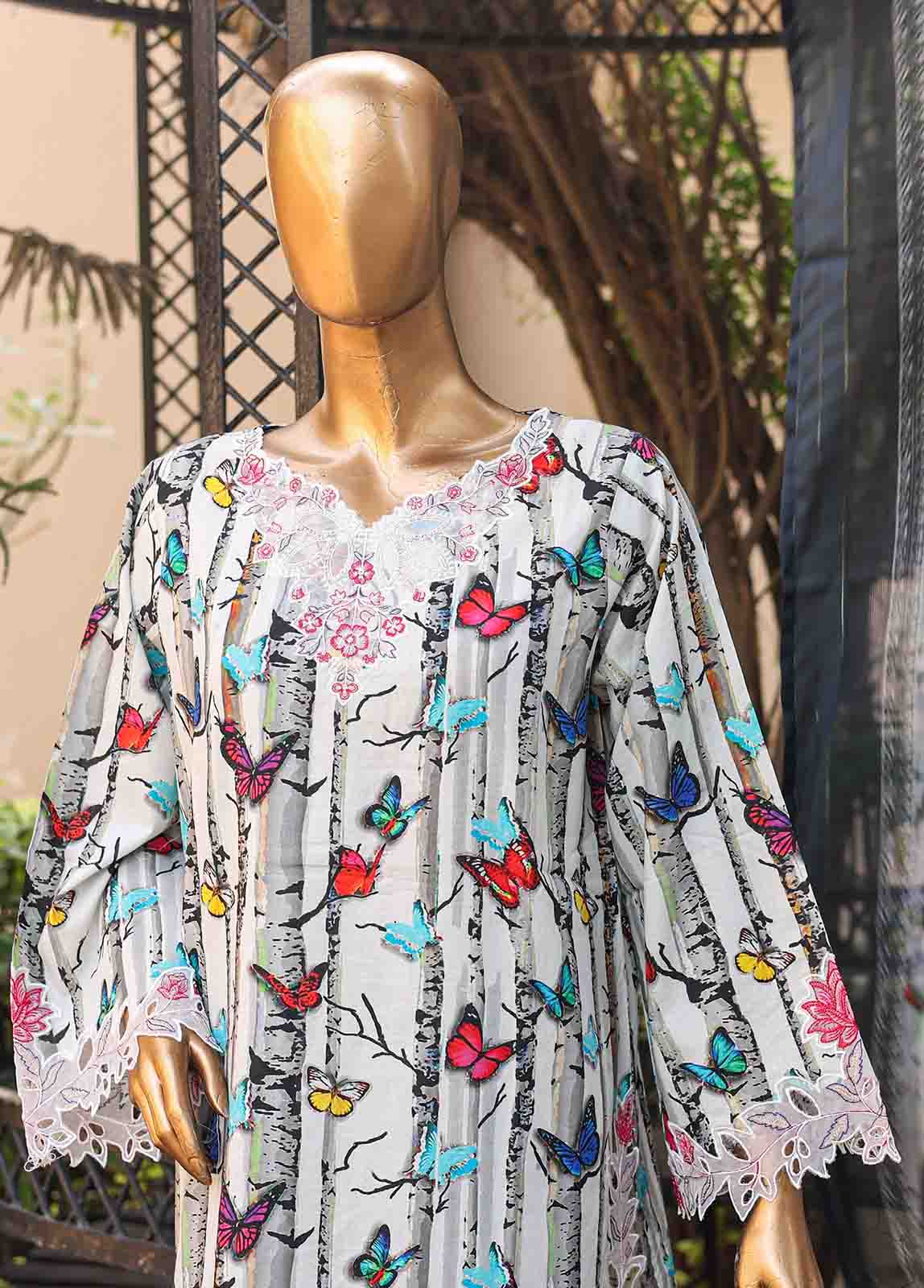 Bin Saeed Fabric - WCKE-001-3 Piece Embroidered Stitched Suit