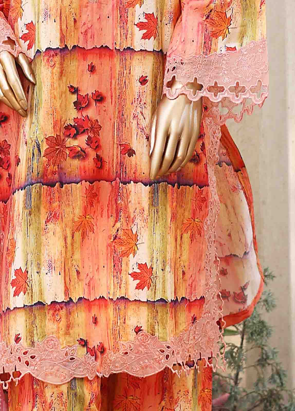 Bin Saeed Fabric - WCKE-002-3 Piece Embroidered Stitched Suit