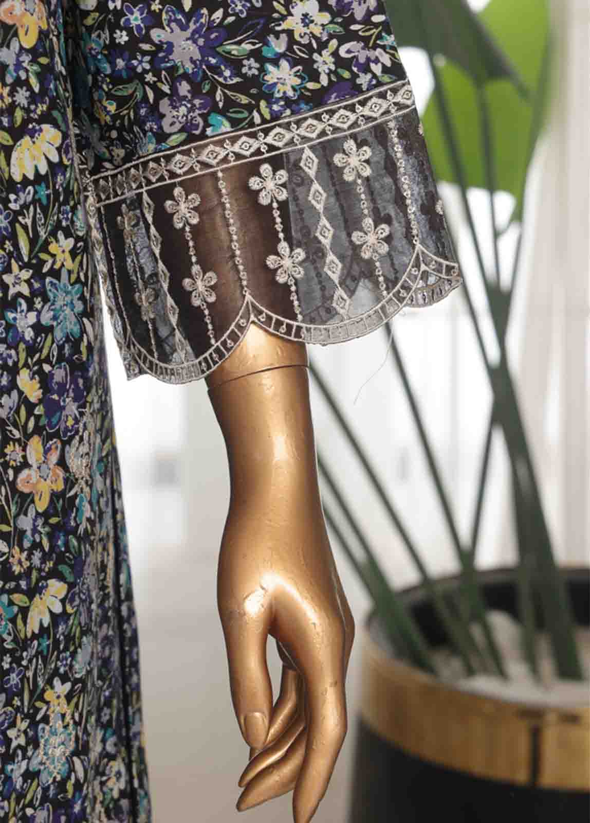 Bin Saeed Fabric - WCKE-002 C-3 Piece Chikankari Stitched Suit