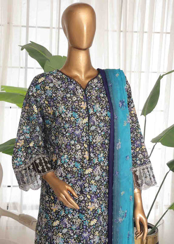 Bin Saeed Fabric - WCKE-002 C-3 Piece Chikankari Stitched Suit