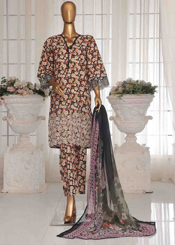 Bin Saeed Fabric - WCKE-006-3 Piece Embroidered Stitched Suit