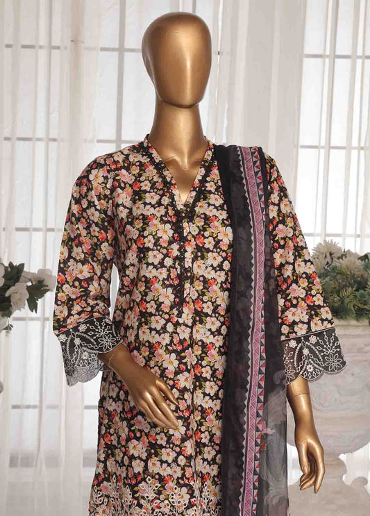 WCKE-006-3 Piece Embroidered Stitched Suit