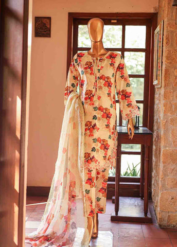 Bin Saeed Fabric - WCKE-008-3 Piece Embroidered Stitched Suit