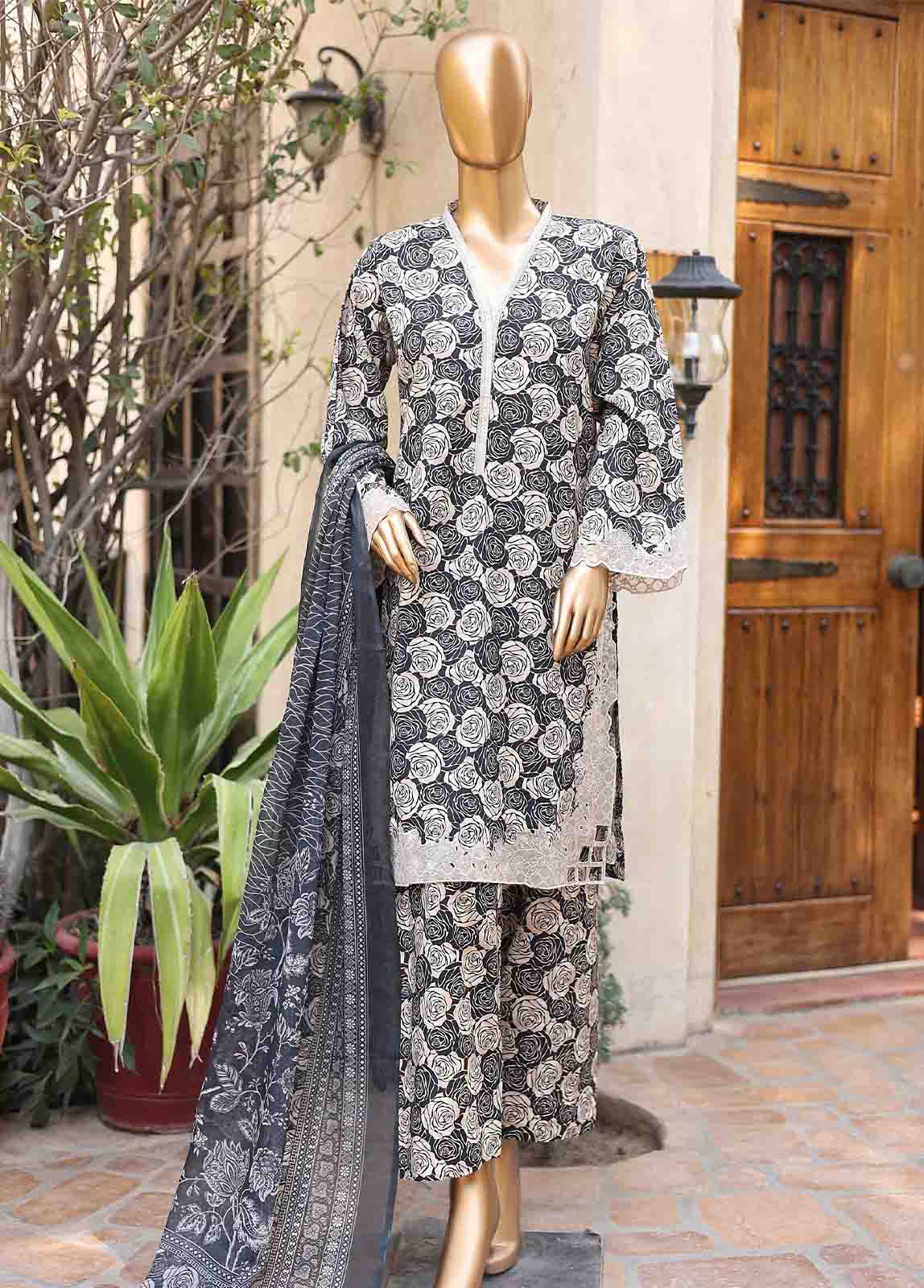 Bin Saeed Fabric - WCKE-010-3 Piece Embroidered Stitched Suit