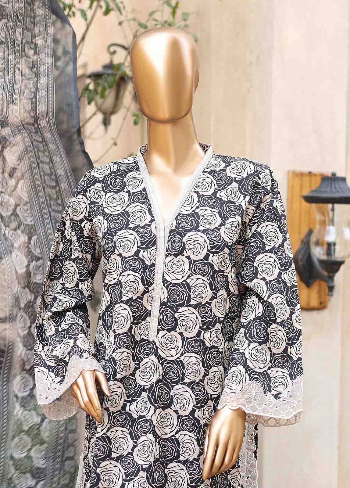 Bin Saeed Fabric - WCKE-010-3 Piece Embroidered Stitched Suit