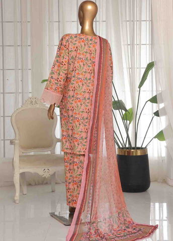 Bin Saeed Fabric - WCKE-010 C-3 Piece Chikankari Stitched Suit