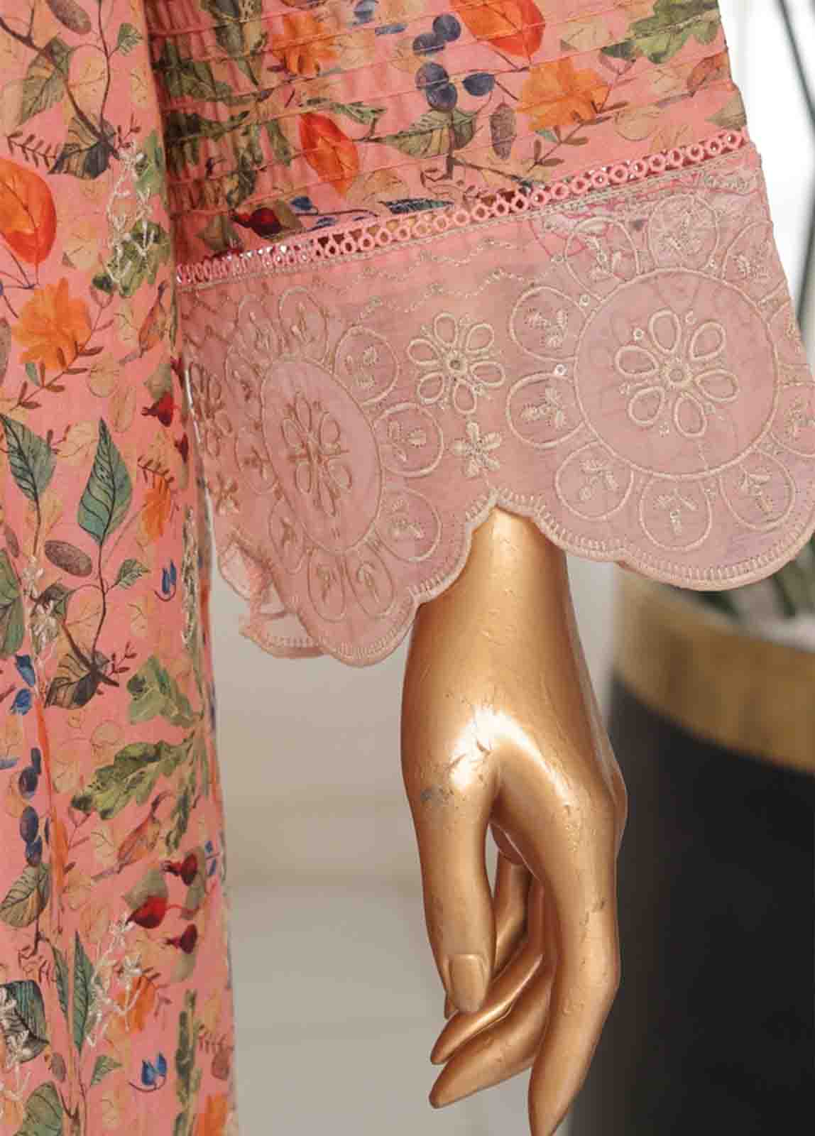 Bin Saeed Fabric - WCKE-010 C-3 Piece Chikankari Stitched Suit