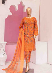 WCKE-013-3 Piece Embroidered Stitched Suit