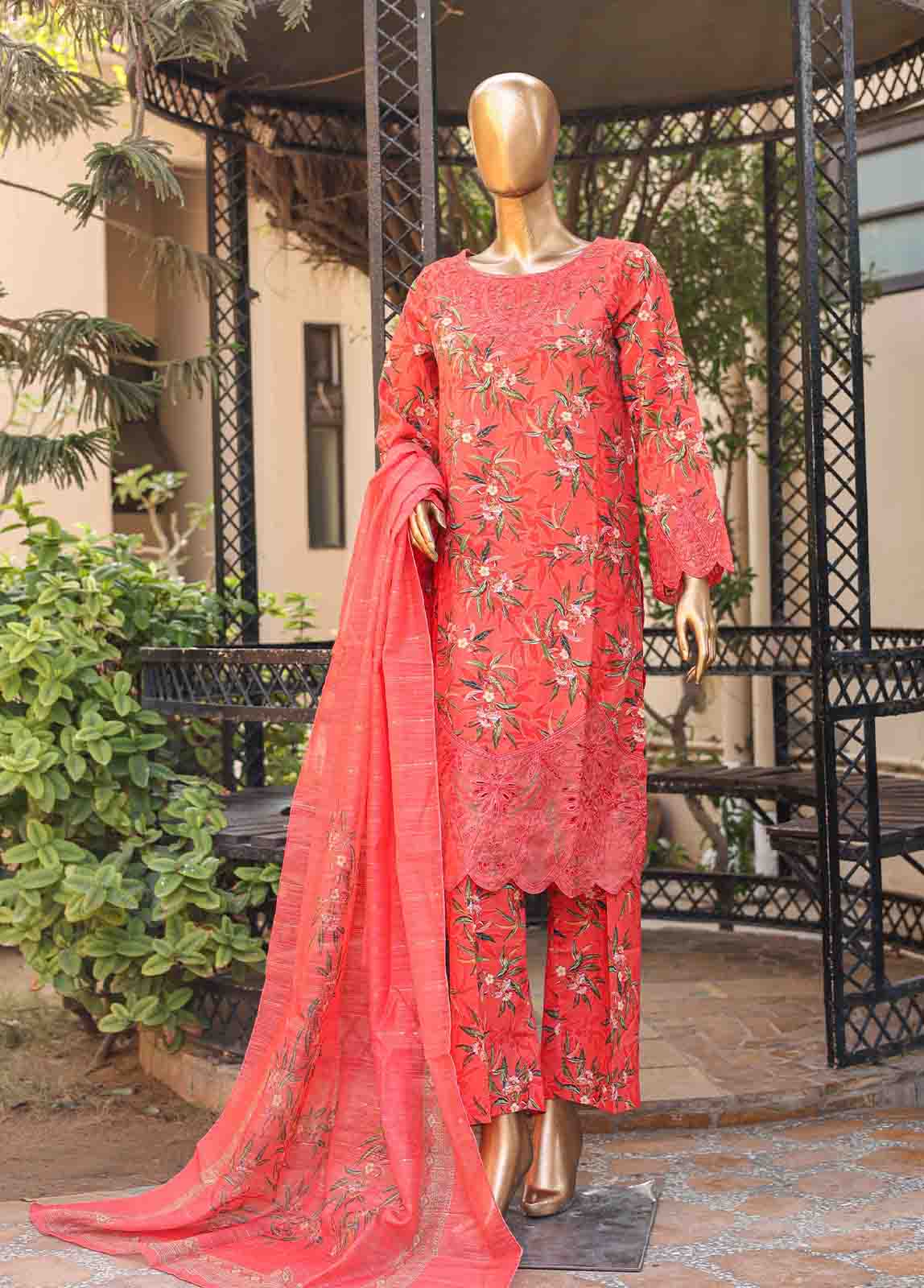 Bin Saeed Fabric - WCKE-014-3 Piece Embroidered Stitched Suit