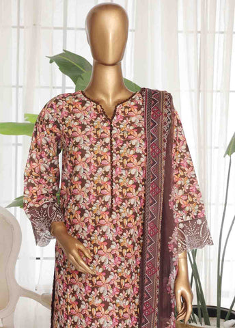 Bin Saeed Fabric - WCKE-014 C-3 Piece Chikankari Stitched Suit