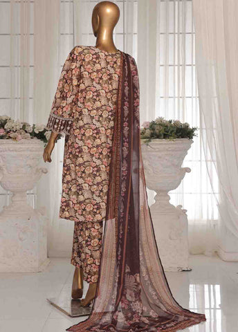 Bin Saeed Fabric - WCKE-014 C-3 Piece Chikankari Stitched Suit
