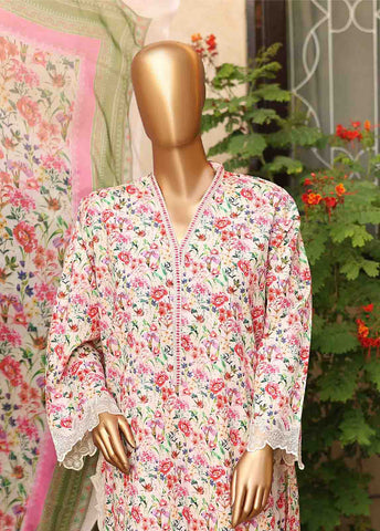 Bin Saeed Fabric - WCKE-016-3 Piece Embroidered Stitched Suit