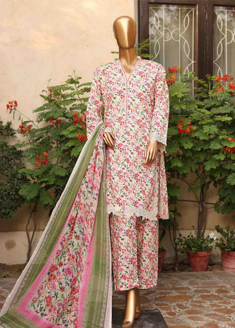 Bin Saeed Fabric - WCKE-016-3 Piece Embroidered Stitched Suit