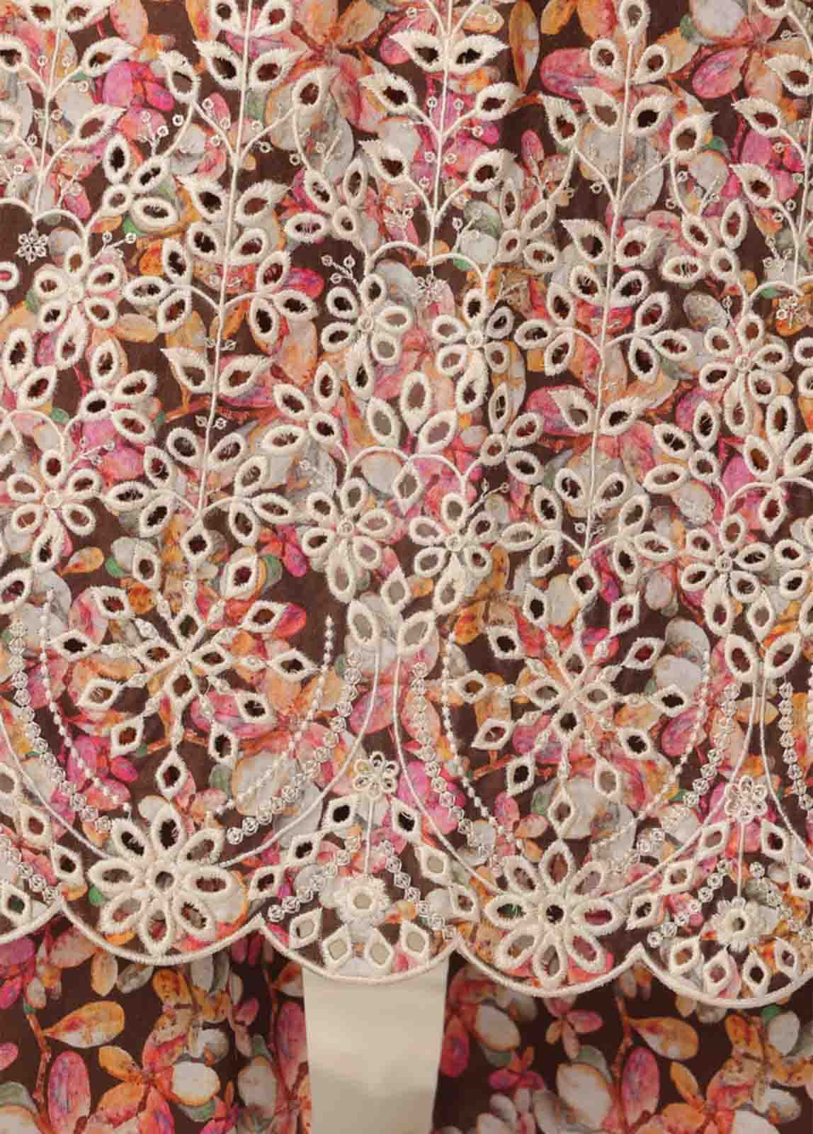 Bin Saeed Fabric - WCKE-017 C-3 Piece Chikankari Stitched Suit