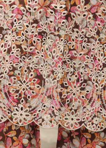 Bin Saeed Fabric - WCKE-017 C-3 Piece Chikankari Stitched Suit