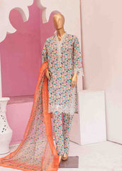 WCKE-018-3 Piece Embroidered Stitched Suit