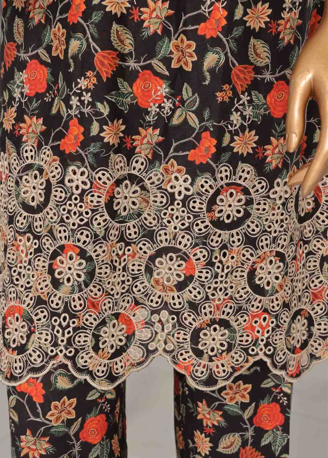 Bin Saeed Fabric - WCKE-019 C-3 Piece Chikankari Stitched Suit