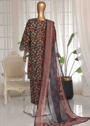 Bin Saeed Fabric - WCKE-019 C-3 Piece Chikankari Stitched Suit