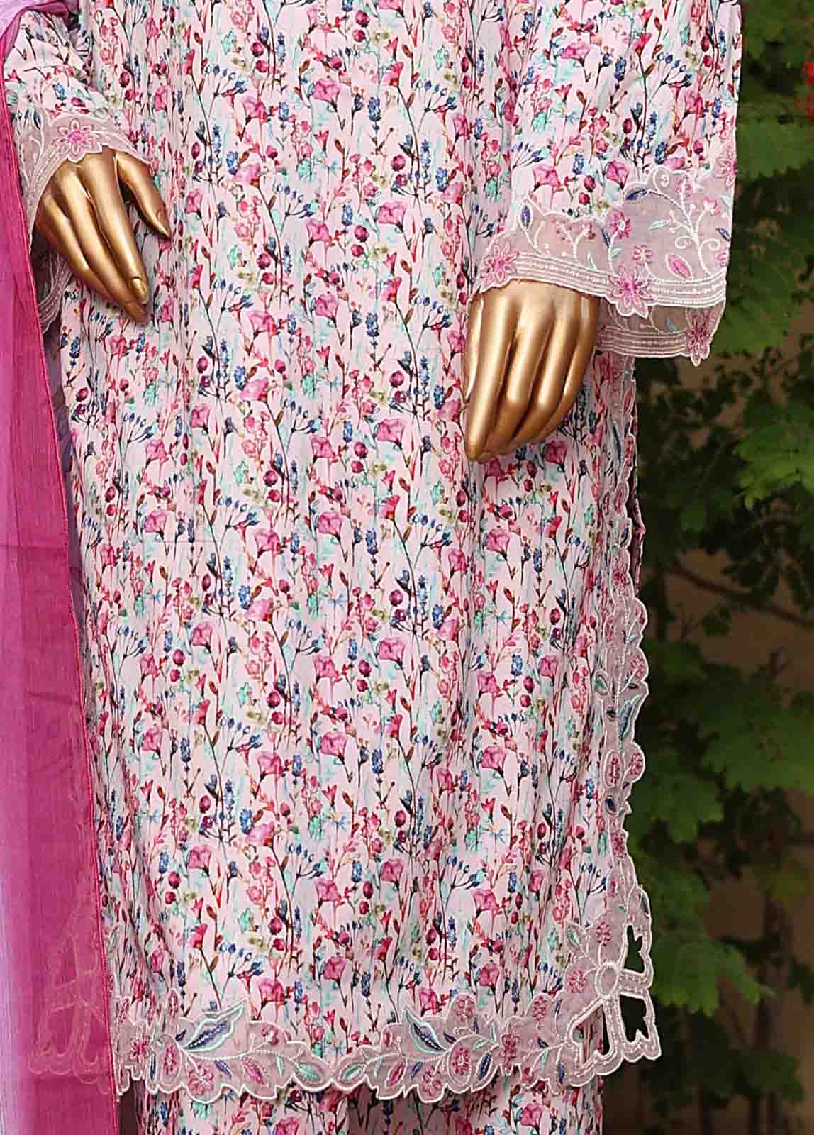 Bin Saeed Fabric - WCKE-020-3 Piece Embroidered Stitched Suit