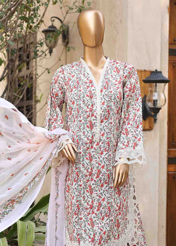 Bin Saeed Fabric - WCKE-021-3 Piece Embroidered Stitched Suit