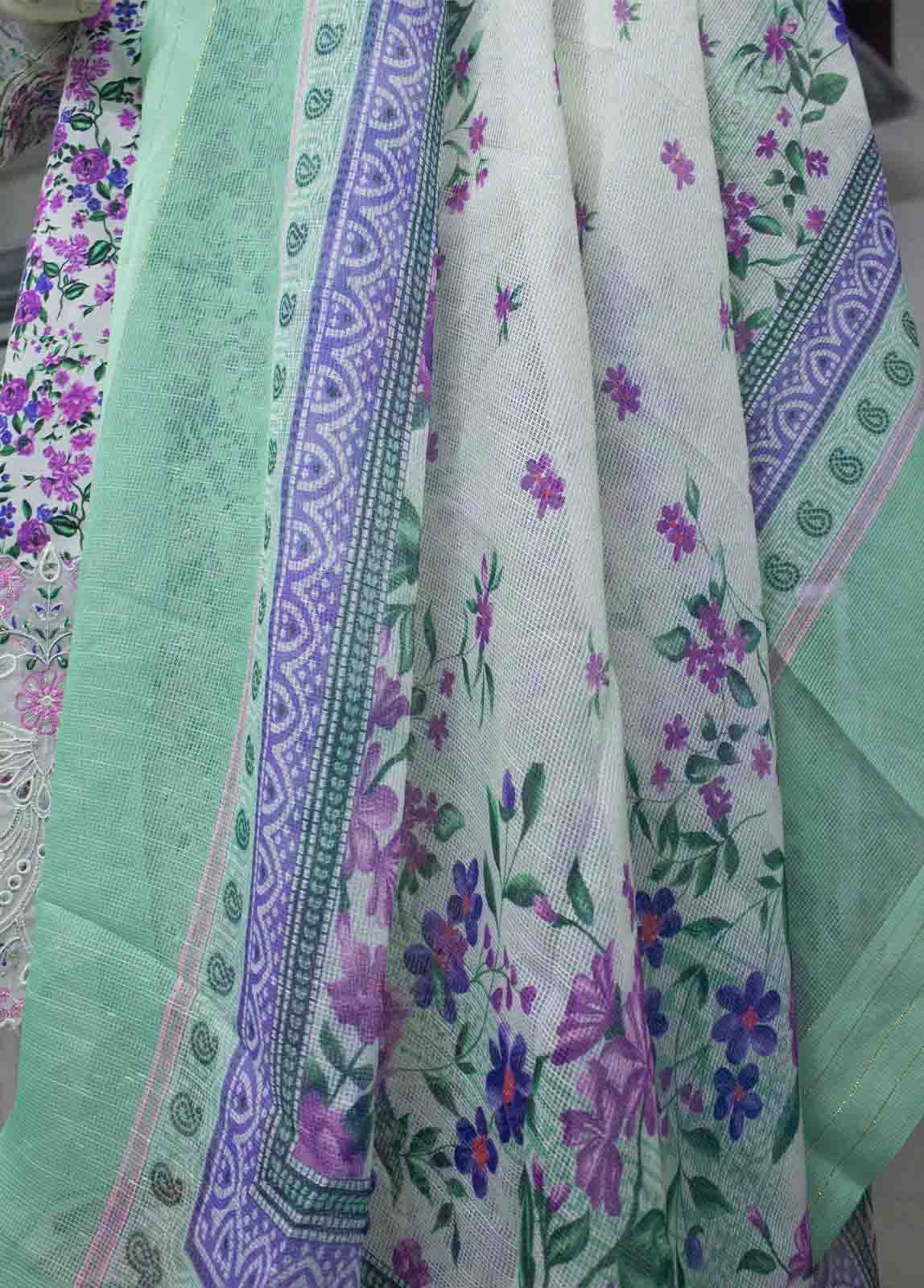 Bin Saeed Fabric - WCKE-023- 3 Piece Embroidered Stitched Suit