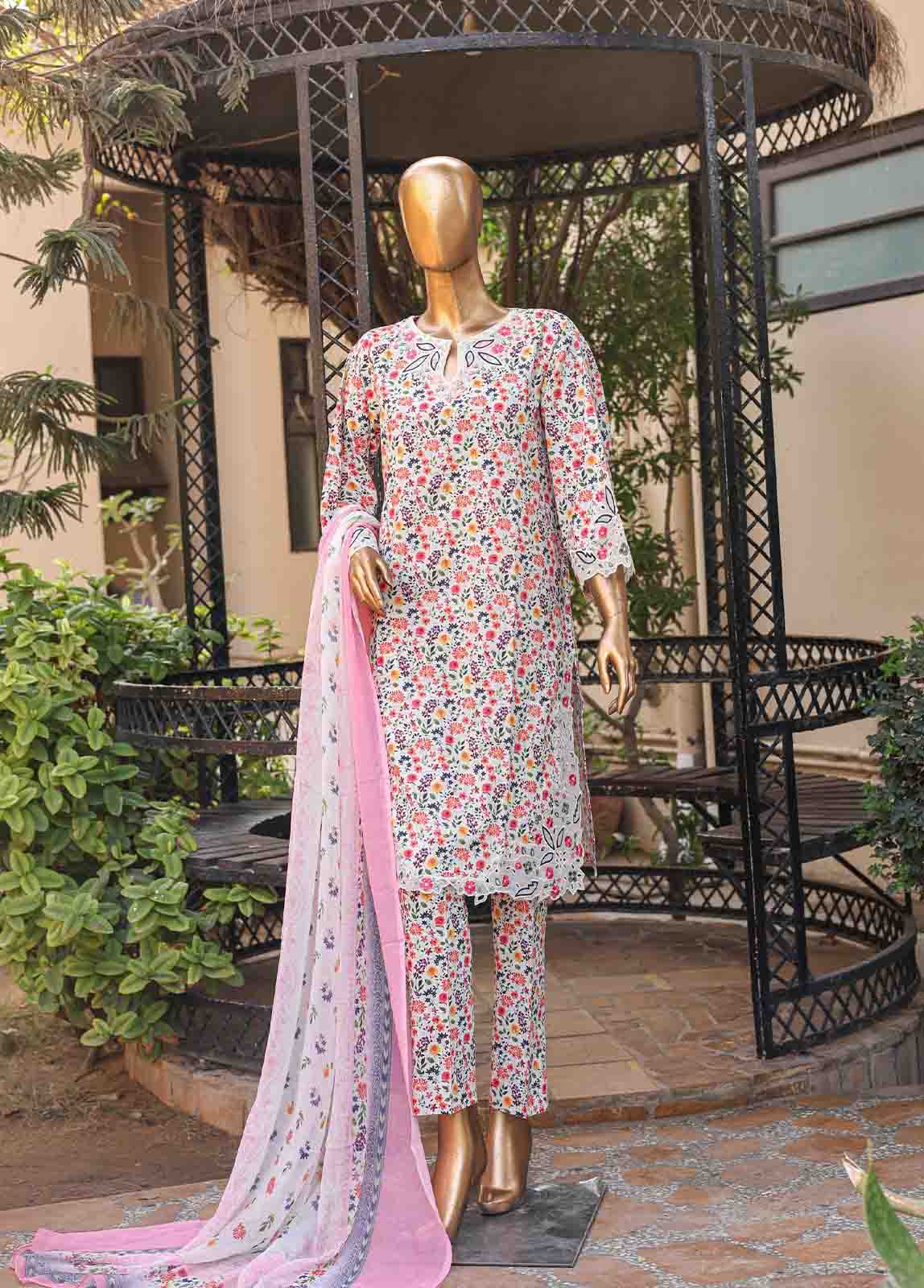 Bin Saeed Fabric - WCKE-024-3 Piece Embroidered Stitched Suit