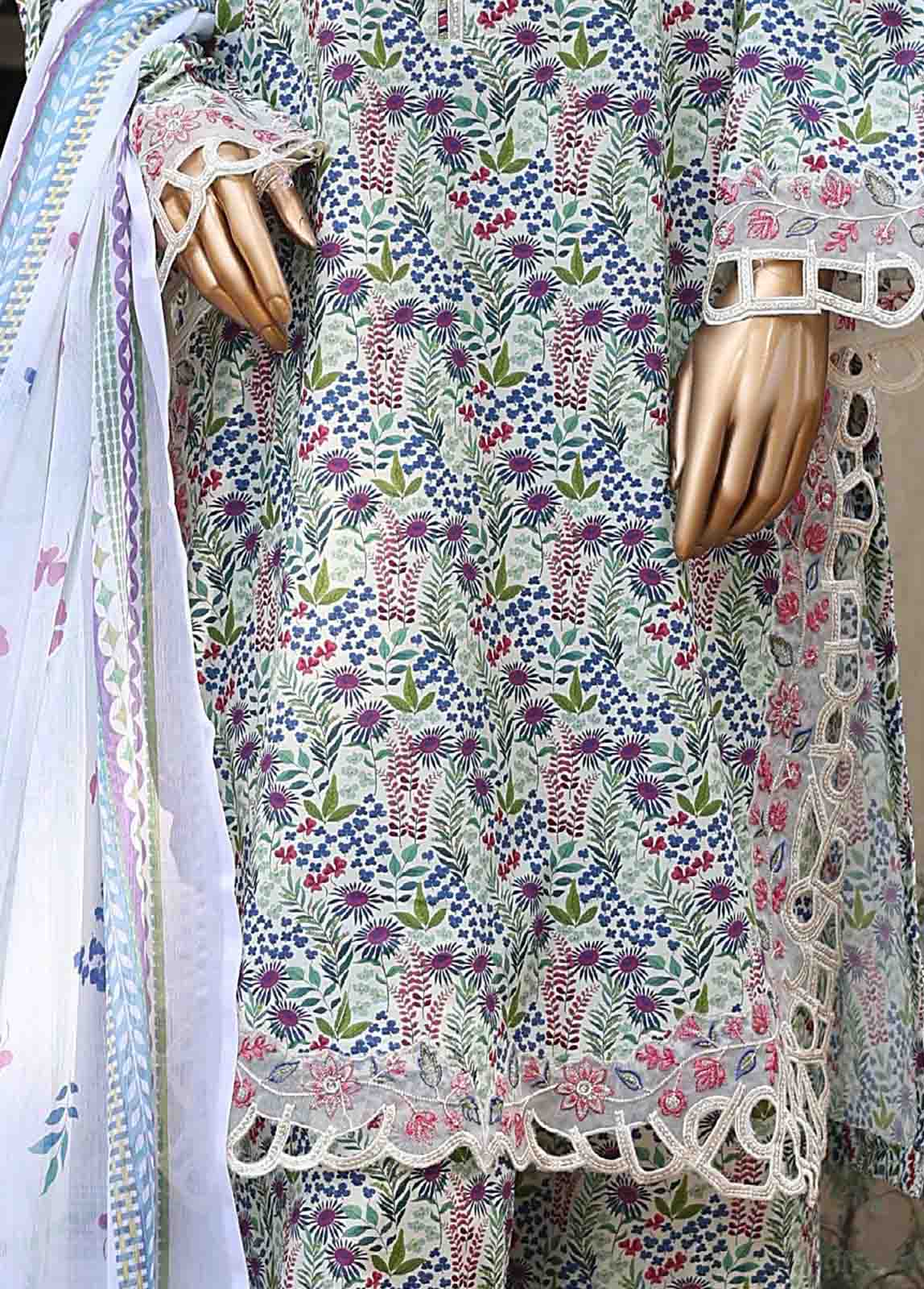 Bin Saeed Fabric - WCKE-025-3 Piece Embroidered Stitched Suit
