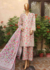 WCKE-026-3 Piece Embroidered Stitched Suit