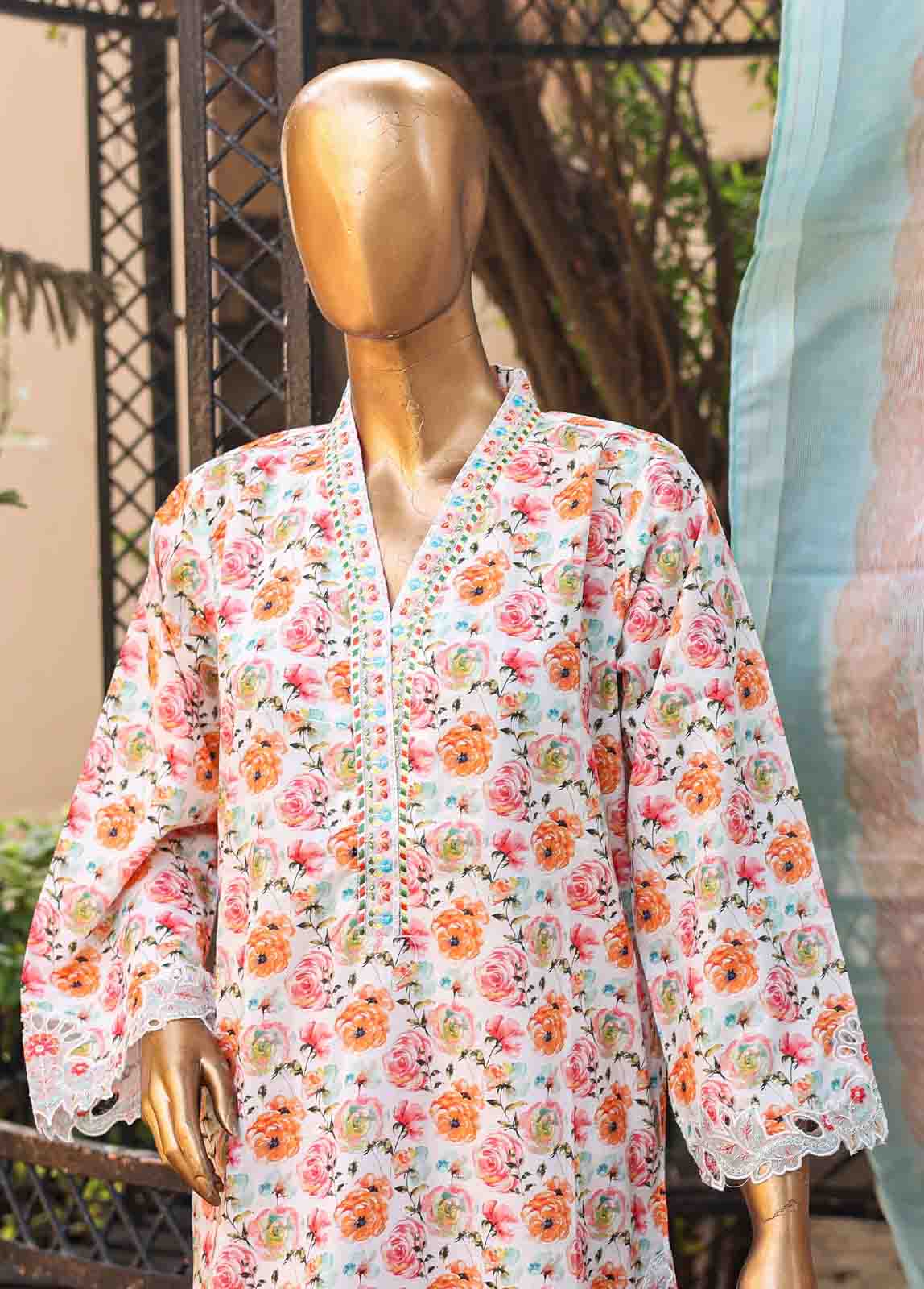 Bin Saeed Fabric - WCKE-027-3 Piece Embroidered Stitched Suit