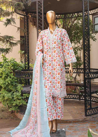 Bin Saeed Fabric - WCKE-027-3 Piece Embroidered Stitched Suit