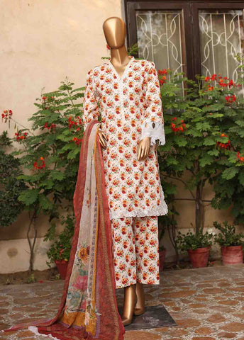 Bin Saeed Fabric - WCKE-028-3 Piece Embroidered Stitched Suit