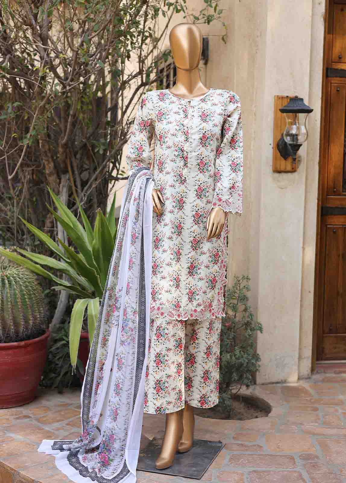 Bin Saeed Fabric - WCKE-030-3 Piece Embroidered Stitched Suit