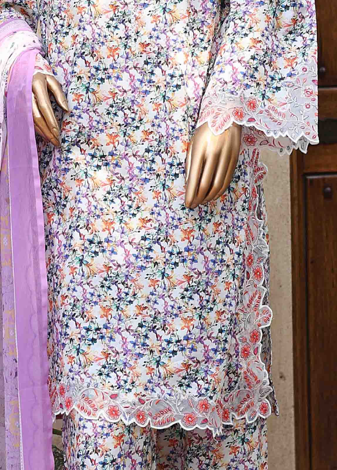 Bin Saeed Fabric - WCKE-031-3 Piece Embroidered Stitched Suit