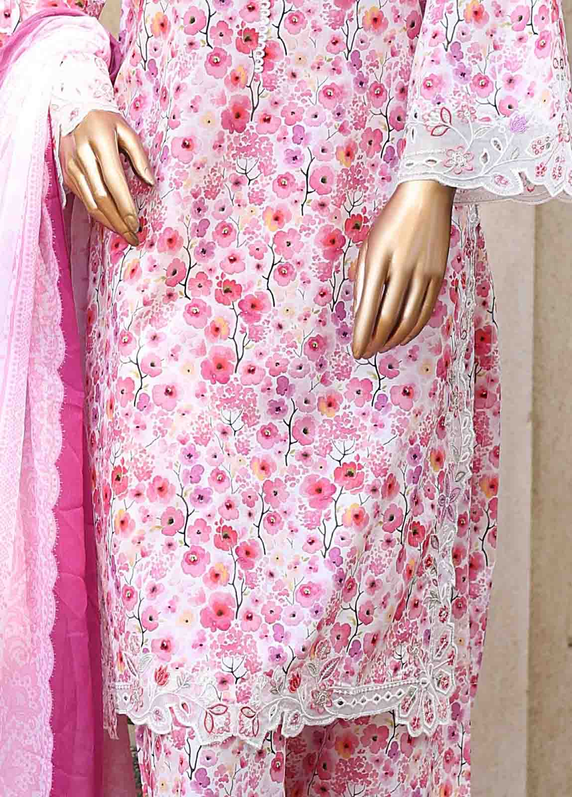 Bin Saeed Fabric - WCKE-033-3 Piece Embroidered Stitched Suit